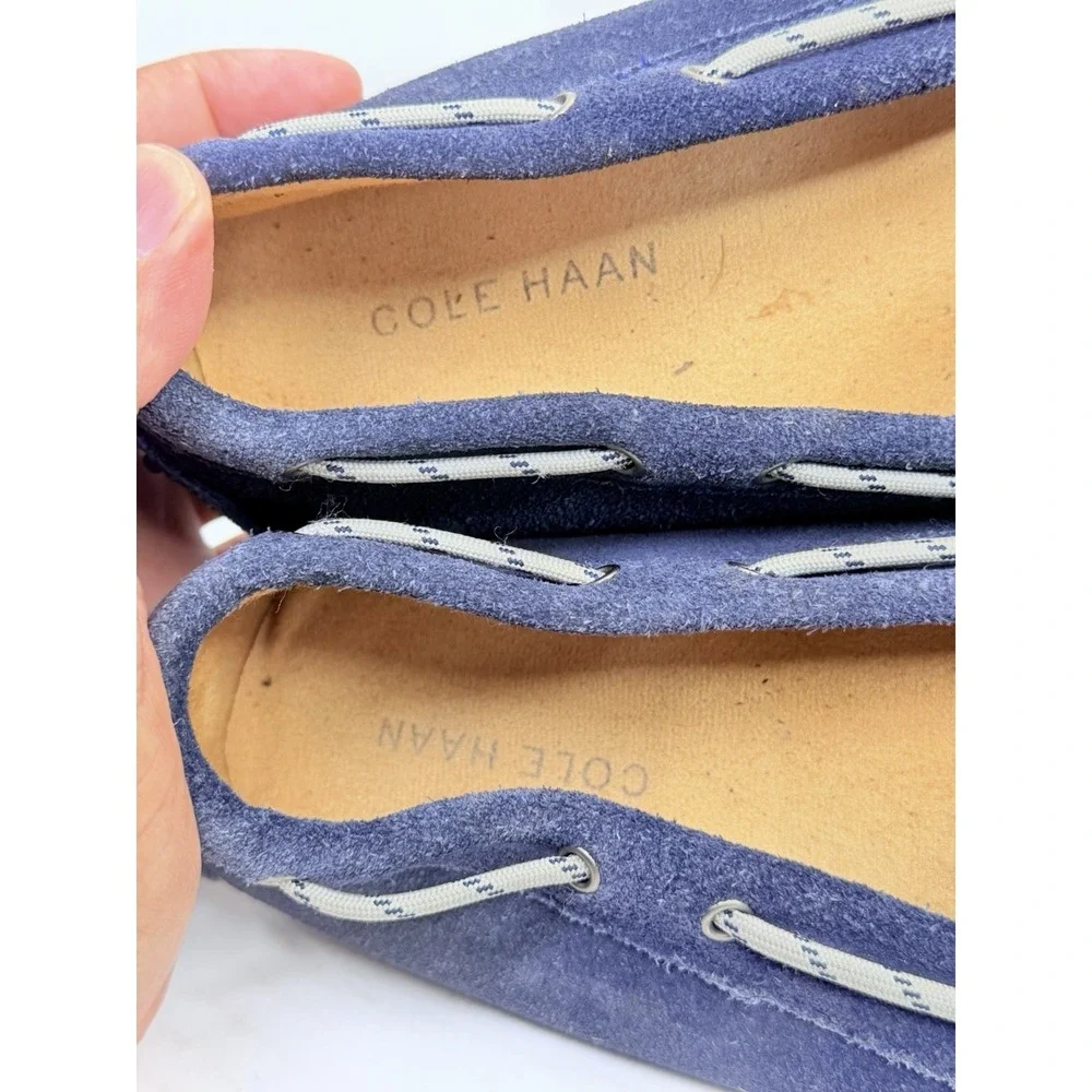 Cole Haan Gunnison II Blue Suede Driving Loafers Men's‎ 11D C12807 Moc Toe
